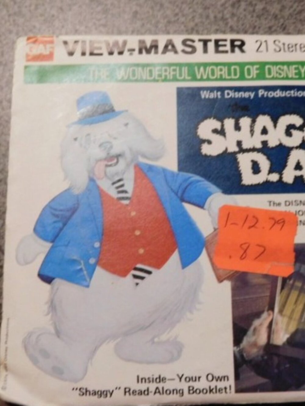 NEW OLD STOCK DISNEY'S SHAGGY D.A. view master slides WITH BOOKLET